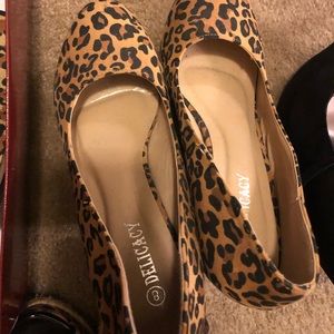 Leopard wedges